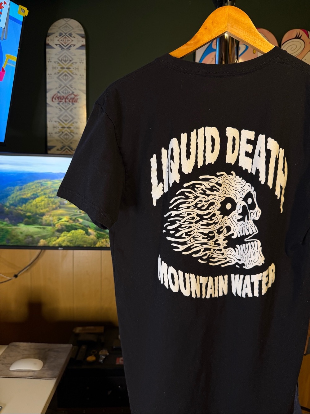 Liquid Death Mountain Water Black Graphic Tee